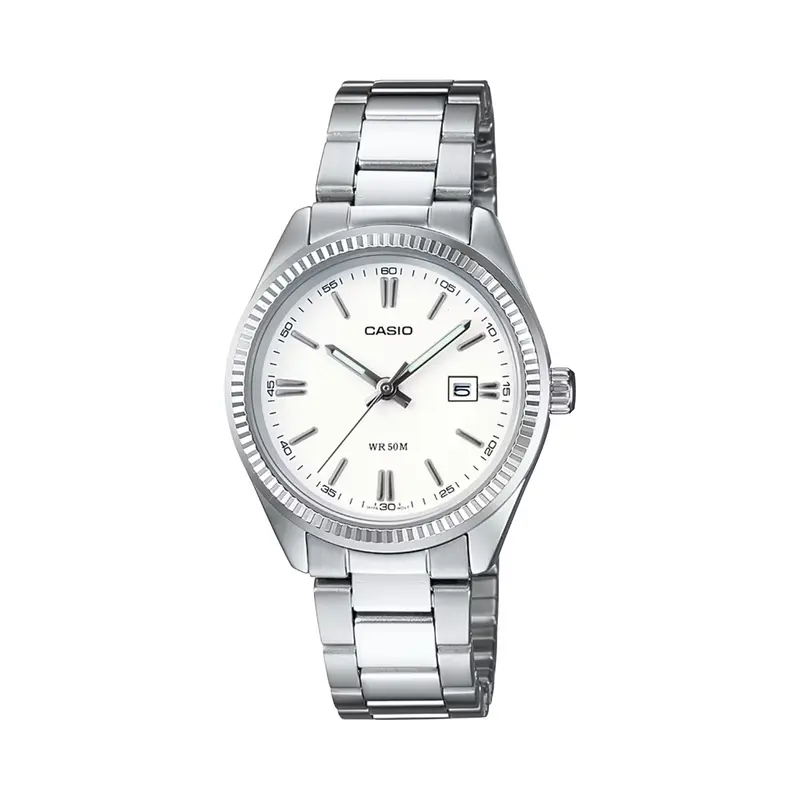 Casio Women’S Stainless Steel Analog Watch White Dial - Ltp-1302D-7A1v 1