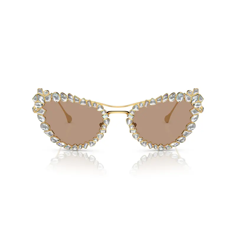 Cat-Eye Sunglasses With Crystal Embellishments 1