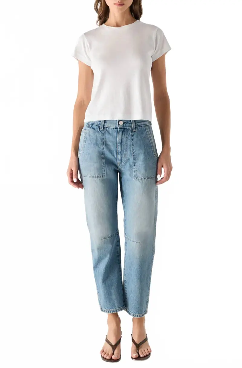 Cate High Rise Cropped Jeans In Pulse 1
