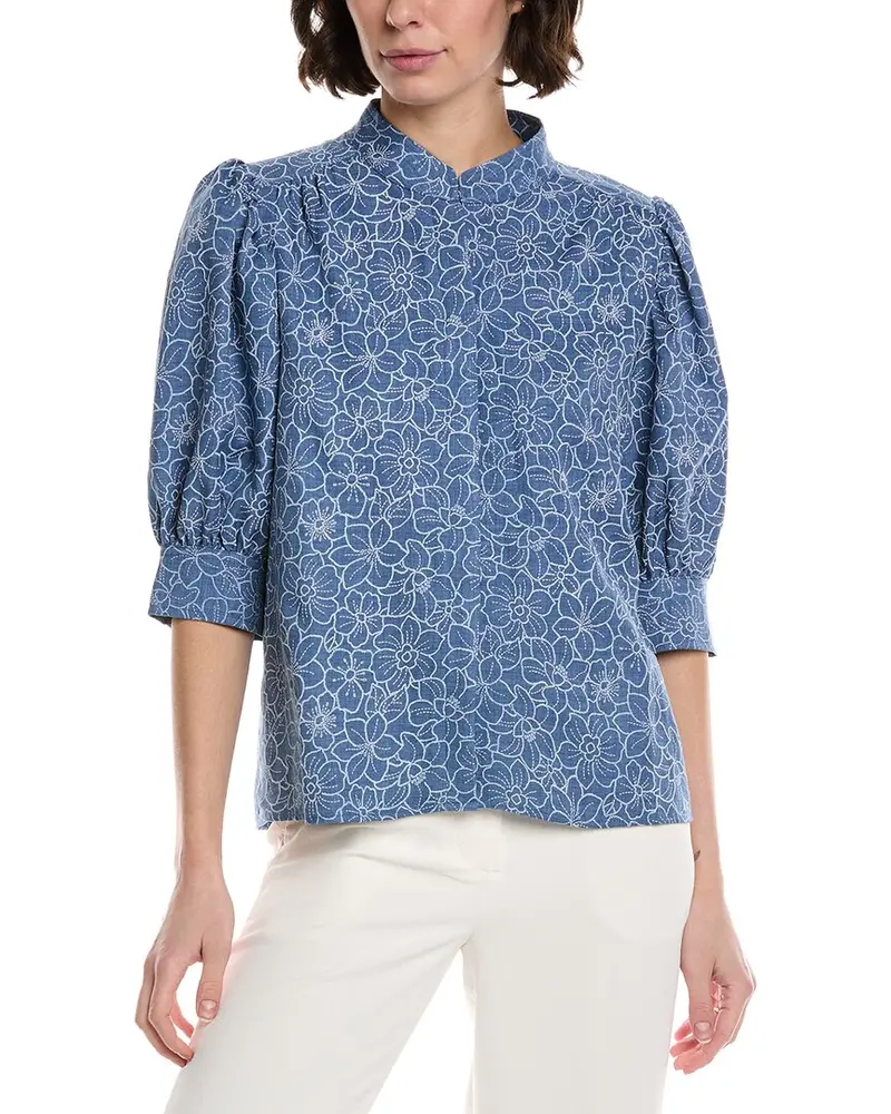 Cece Daisy Chambray Top 1