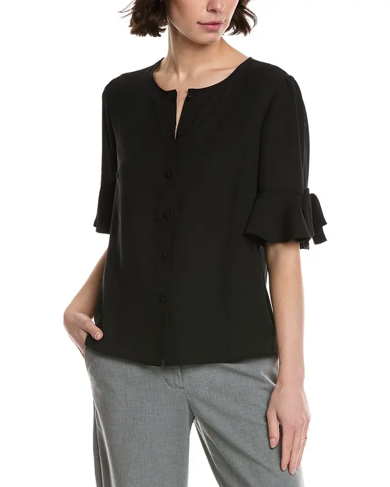 Cece Flounce Bow Sleeve Top 1