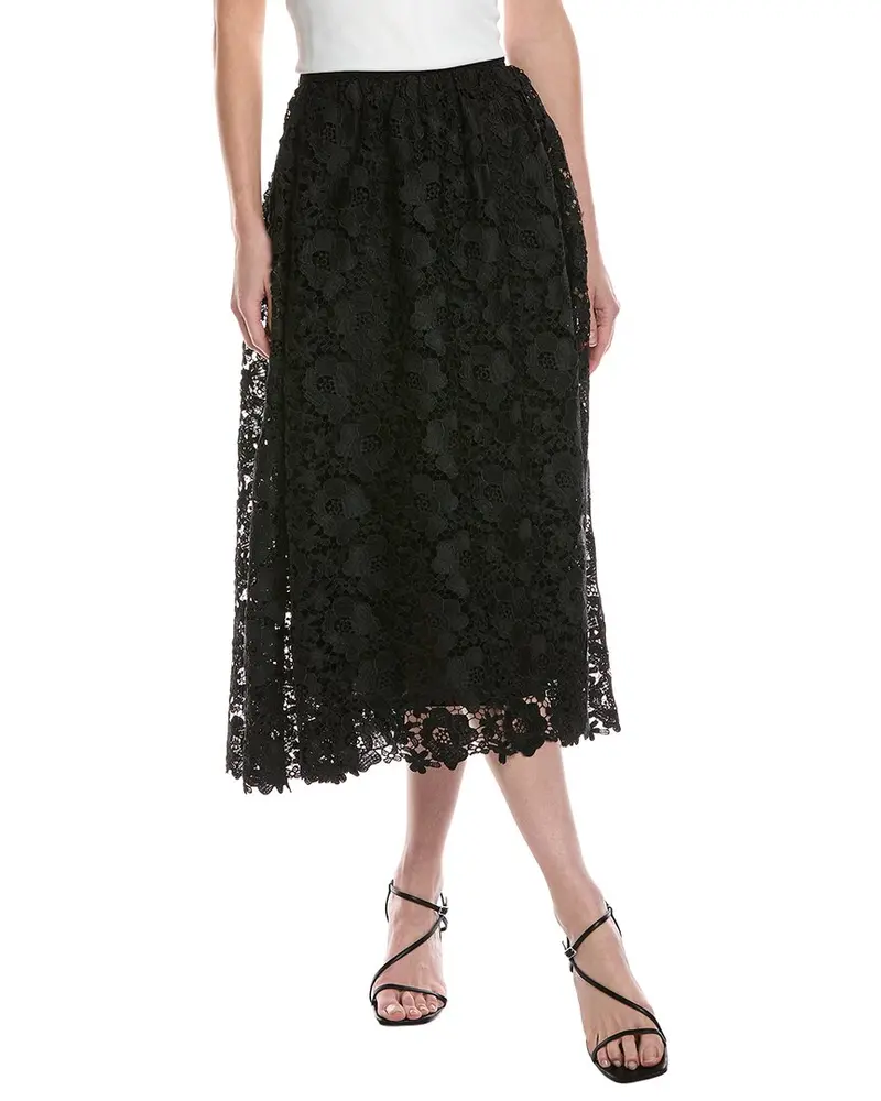 Cece Lace A-Line Midi Skirt 1