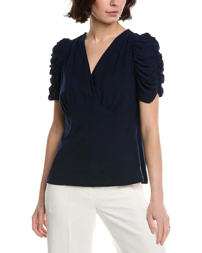 Cece Puff V-Neck Top 1