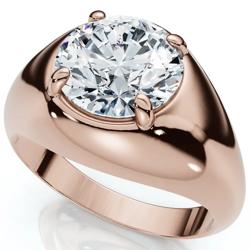 Ceritified Men's 3Ct Diamond Wedding Anniversary Ring Gold Lab Grown 1