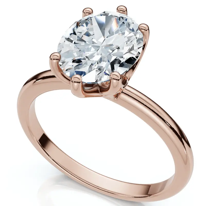Certified 1 1/2Ct Lotus Solitaire Diamond Engagement Ring 14K Gold Lab Grown 1
