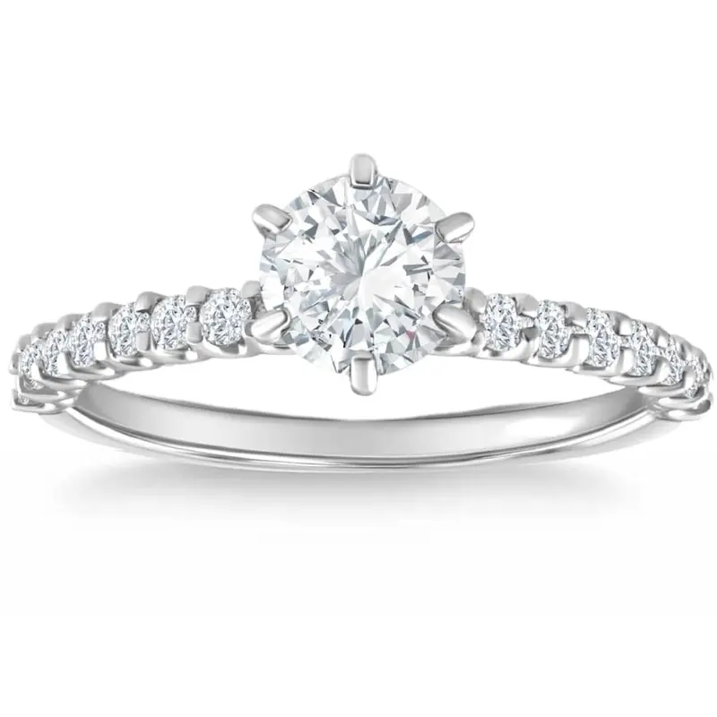 Certified 1.45Ct Platinum Round Cut Diamond Engagement Ring Lab Grown Size 8 Size: 8 1