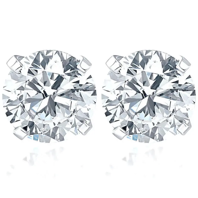 Certified 1Ct Tw Round Diamond Studs 14K Gold Lab Grown 1