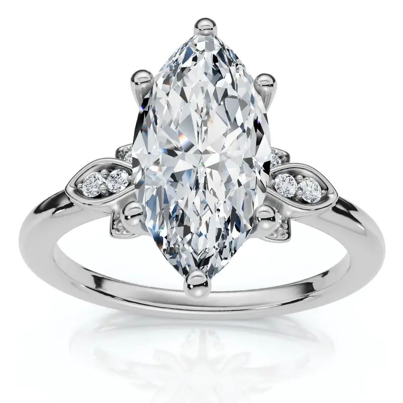 Certified 2.04Ct Fiore Marquise Diamond Engagement Ring 14K Gold Or Platinum Lab 1