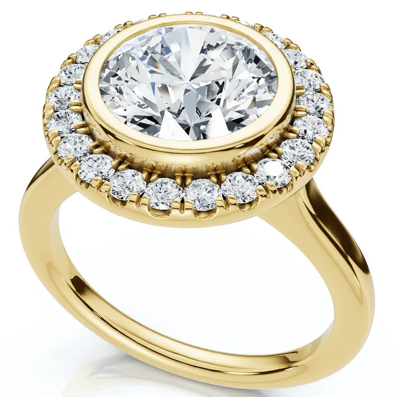 Certified 2 1/4Ct Claudia Diamond Engagement Ring 14K Gold Or Platinum Lab Grown 1