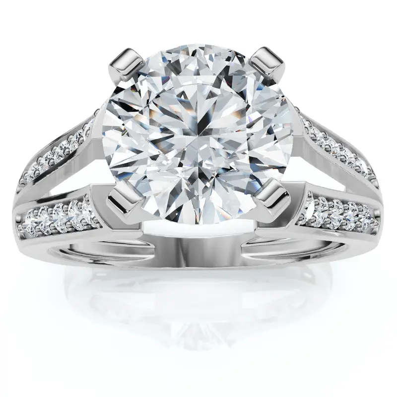 Certified 2 1/5Ct Alexa Diamond Engagement Ring 14K Gold Lab Grown (2Ct Center) 1