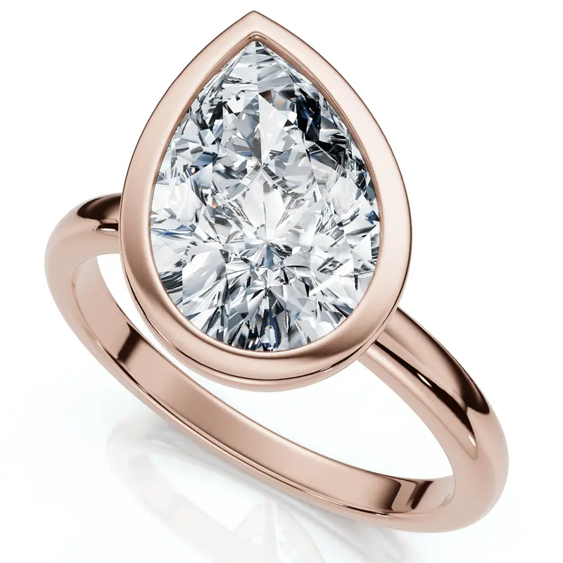 Certified 2Ct Pear Solitaire Diamond Engagement Ring 14K Gold Or Pt Lab Grown 1