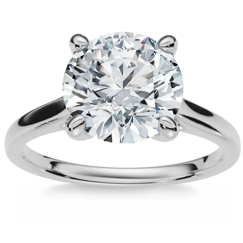 Certified 2Ct Solitaire Diamond Cathedral Engagement Ring White Gold Lab Grown 1