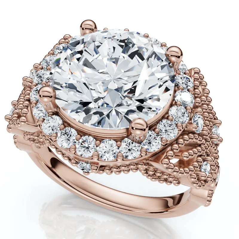 Certified 3 1/3Ct Diamond Engagement Ring 14K Gold Or Platinum Lab Grown 1