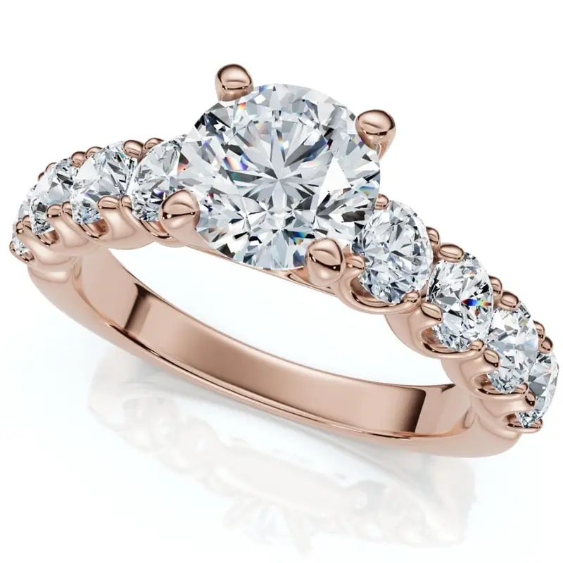 Certified 3Ct Diamond Engagement Ring 14K Gold Lab Grown 1