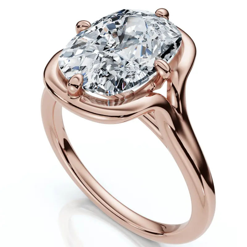 Certified 3Ct Sylva Elongated Cushion Diamond Engagement Ring 14K Gold Lab Grown 1