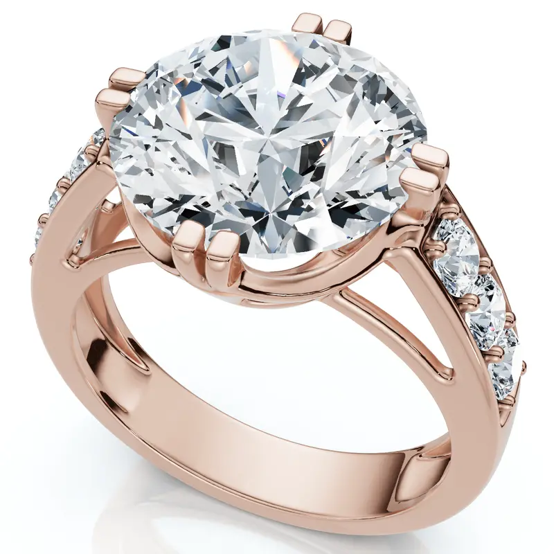 Certified 5 1/2Ct Bauer Diamond Engagement Ring 14K Gold Or Platinum Lab Grown 1