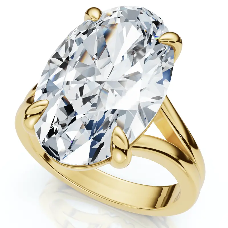 Certified 5Ct Abner Oval Solitaire Diamond Engagement Ring 14K Gold Lab Grown 1