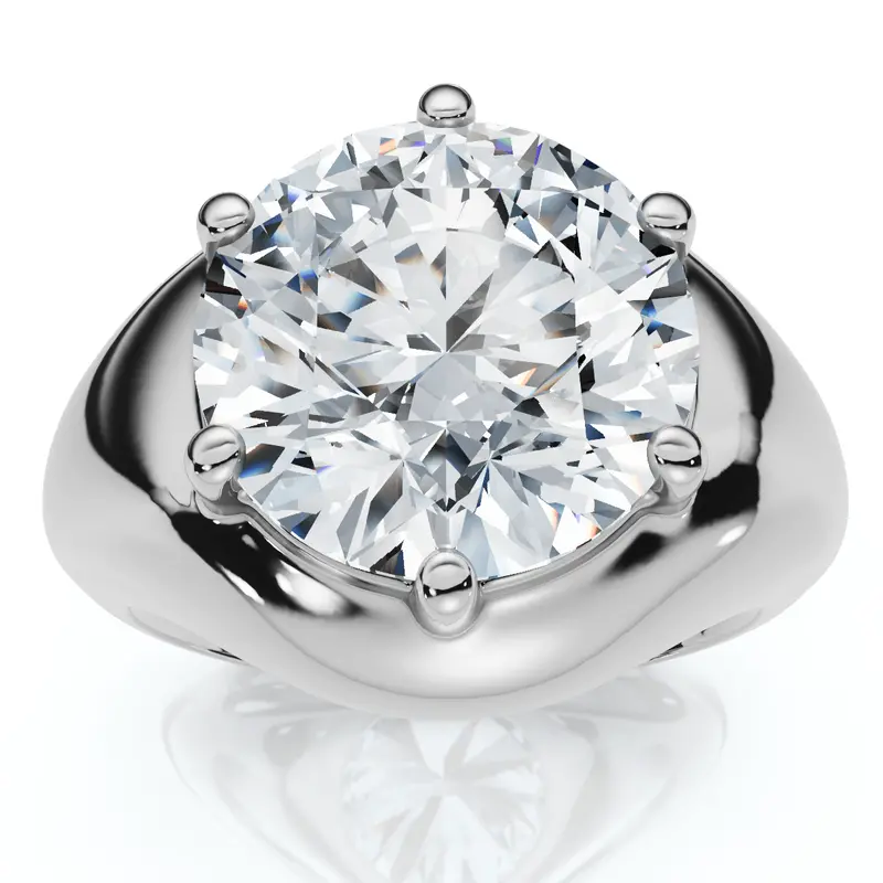 Certified 5Ct Bryn Diamond Solitaire Engagement Ring Lab Grown 1