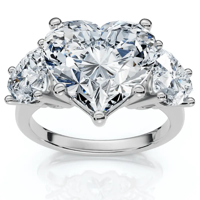 Certified 5Ct Heart Shape Diamond Engagement Ring 14K Gold Or Platinum Lab Grown 1