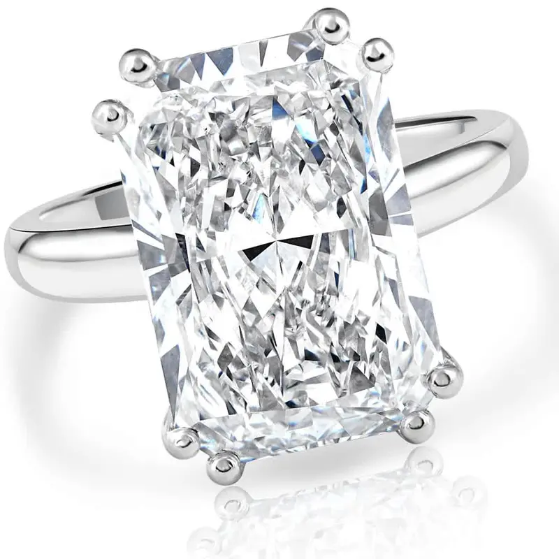 Certified 6.00Ct H/Vs Radiant Cut Diamond Engagement Ring White Gold Lab Grown Size: 7 1