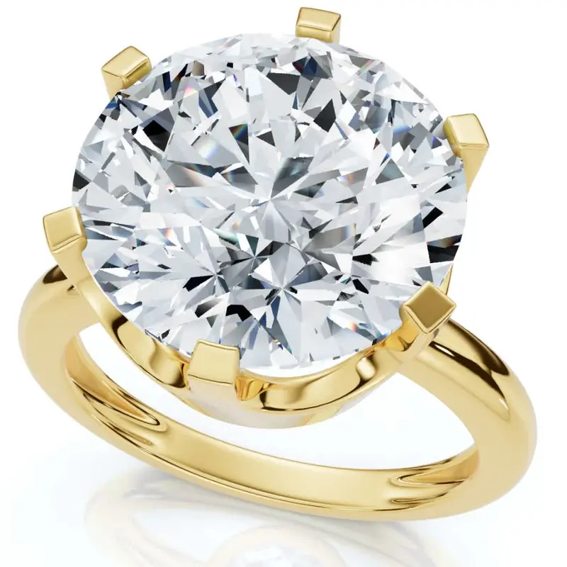 Certified 6Ct Diamond Engagement Ring Solitaire 14K Gold Lab Grown 1