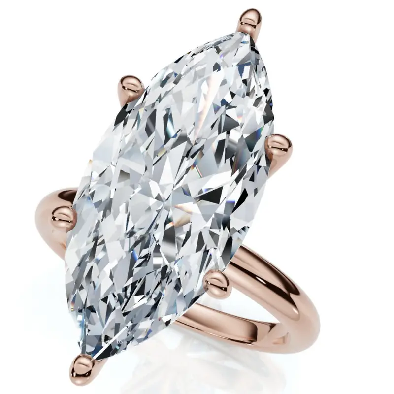 Certified 6Ct Marquise Solitaire Diamond Engagement Ring Lab Grown 1
