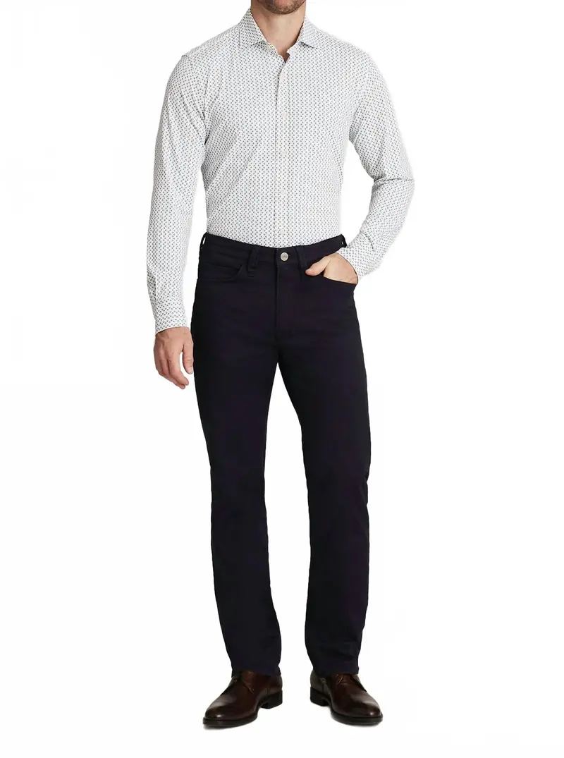 Charisma Relaxed Straight Pants In Navy Twill 3