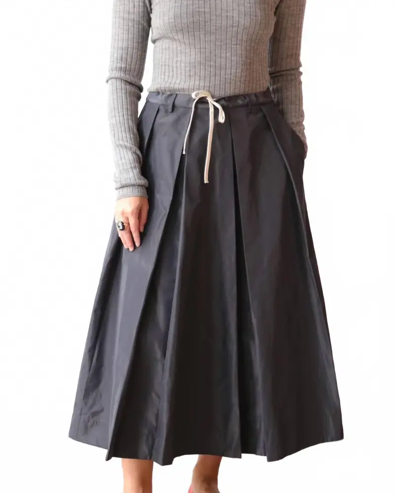 Charlotte Taffeta Skirt In Graphite 1