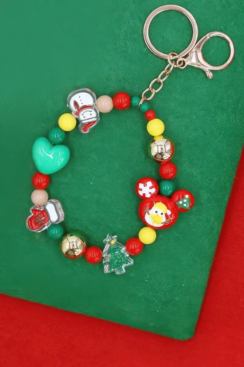 Charm Bracelet Style Christmas Keychain 1