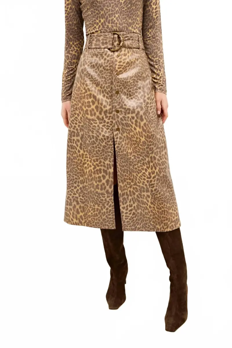 Chelsea Midi Skirt In Leopard 1