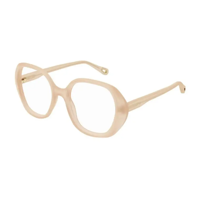 Chloe Eyeglasses Square Full Rim, Shiny Nude Frame And Clear Demo Lens Lens Ch0053o004 1