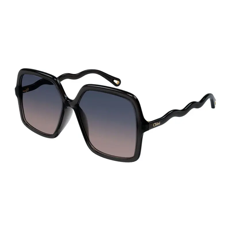 Chloe Sunglasses Square Full Rim, Grey Frame And Blue Gradient Lens Ch0086s001 1