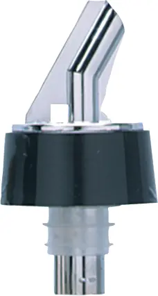 Chrome Look Free Pourer / With Black Collar / Dozen 1