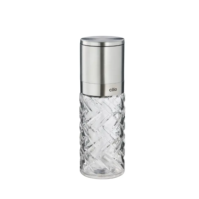 Cilio Cristallo Glass & Stainless Steel Salt And Pepper Mill 1