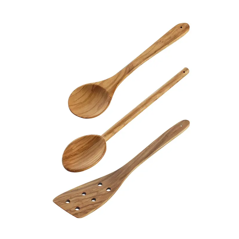 Cilio Toscana Olivewood 3 Piece Cooking Utensil Set 1