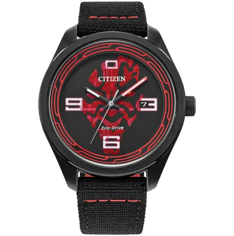 Citizen Men's Star Wars Darth Maul 42.3Mm Solar Powered Quartz Eco-Drive Watch 1
