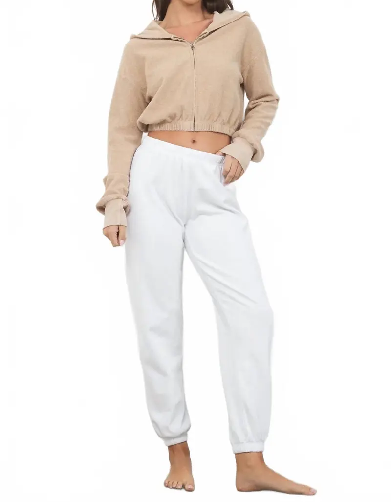Classic Sweat Pant In White 1