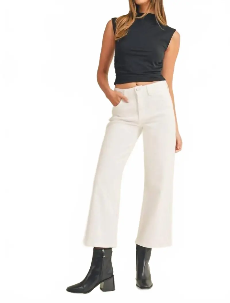 Classic Wide Leg Jeans In Optic White 1