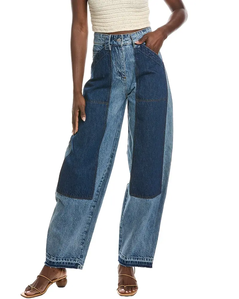 Co Denim Patchwork Straight Leg Pant 1