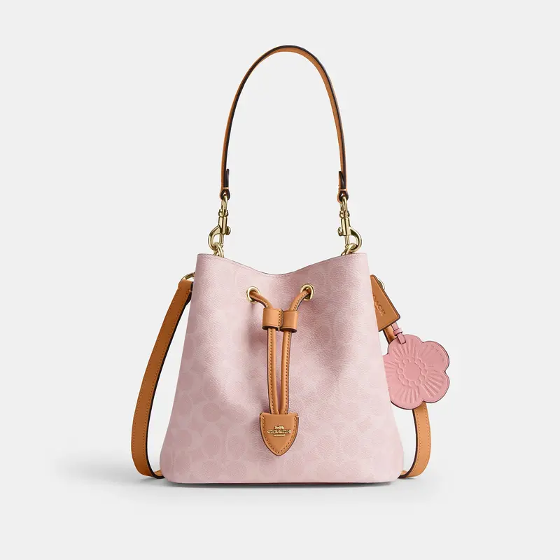 Coach Outlet Rowan Bucket Bag In Signature Canvas With Charms 1