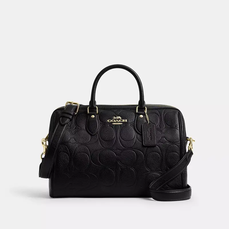 Coach Outlet Rowan Large Satchel Bag In Signature Leather 1