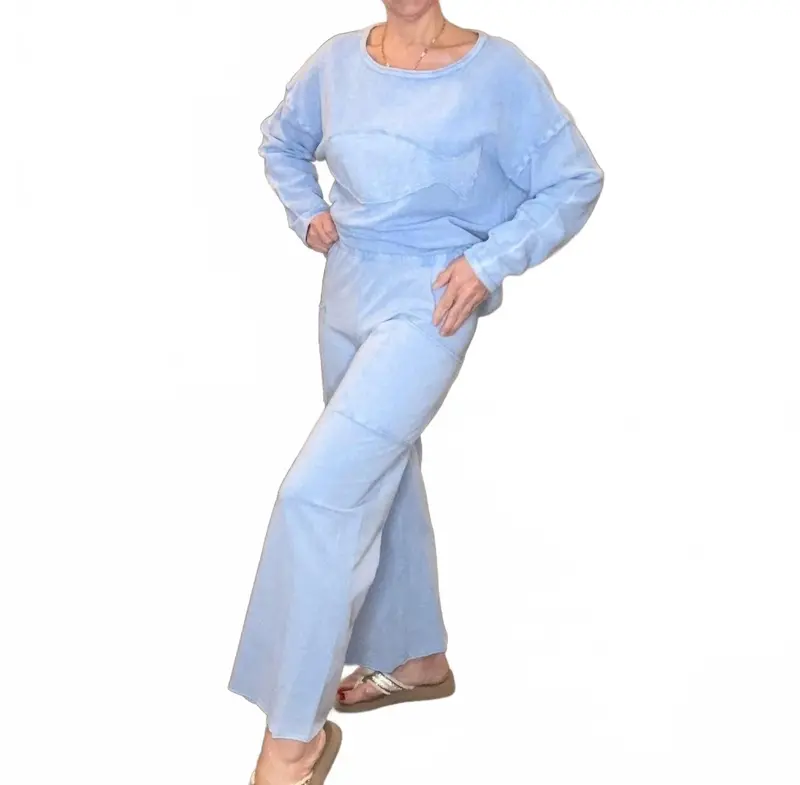 Coastal Catch Terry Bottoms In Sky Blue 1