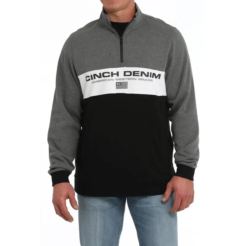 Colorblock Quarter-Zip Pullover Sweater In Multi 1