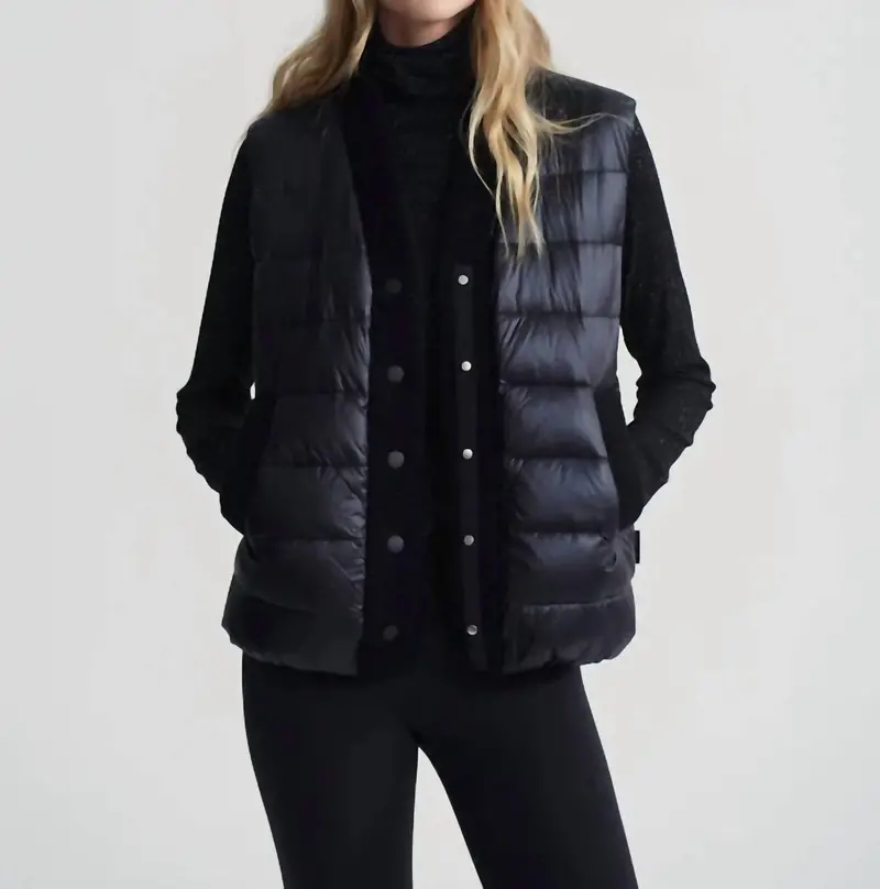 Colwyn Combo Boxy Gilet Vest In Black 1