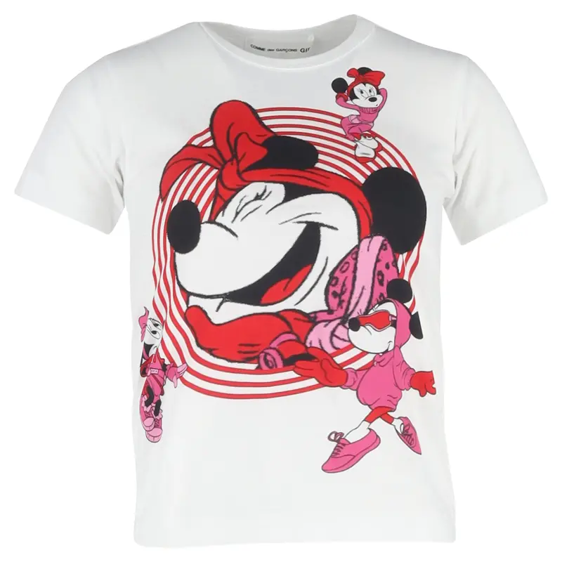 Comme Des Garçons Disney Edition Minnie Mouse T-Shirt In White Cotton 1