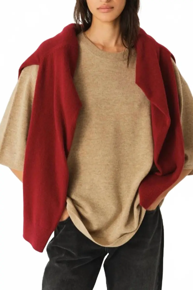 Como Oversized Tee In Truffle 2
