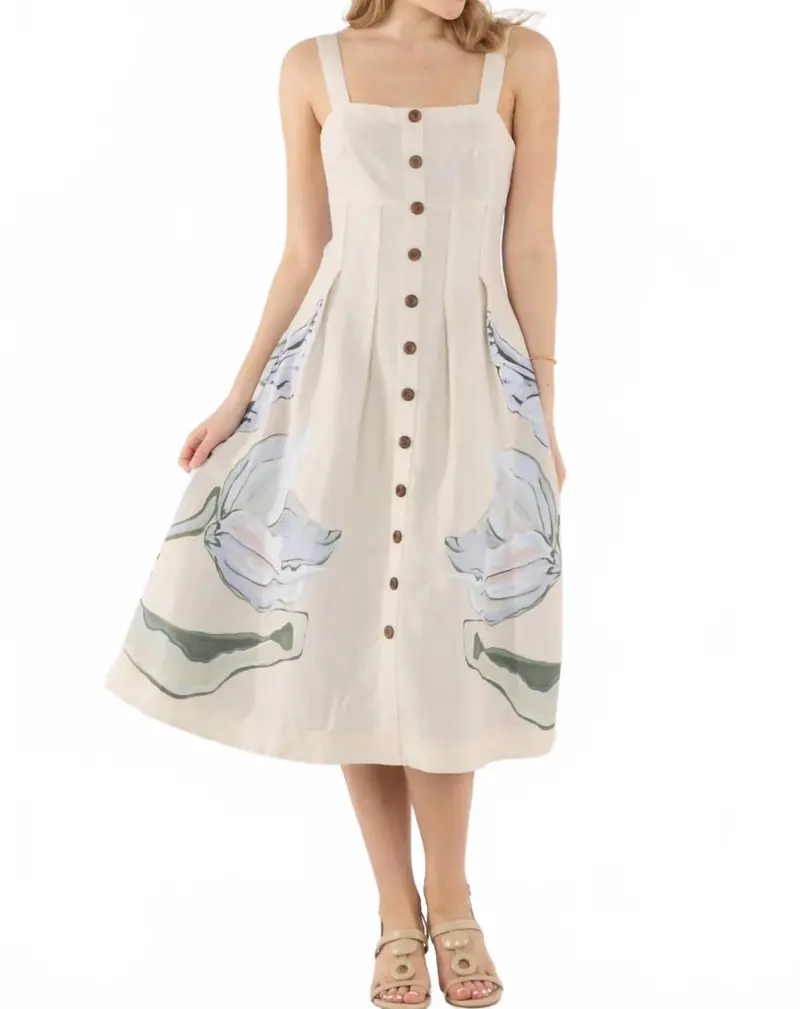 Constance Midi Dress In Lavender Fields 1
