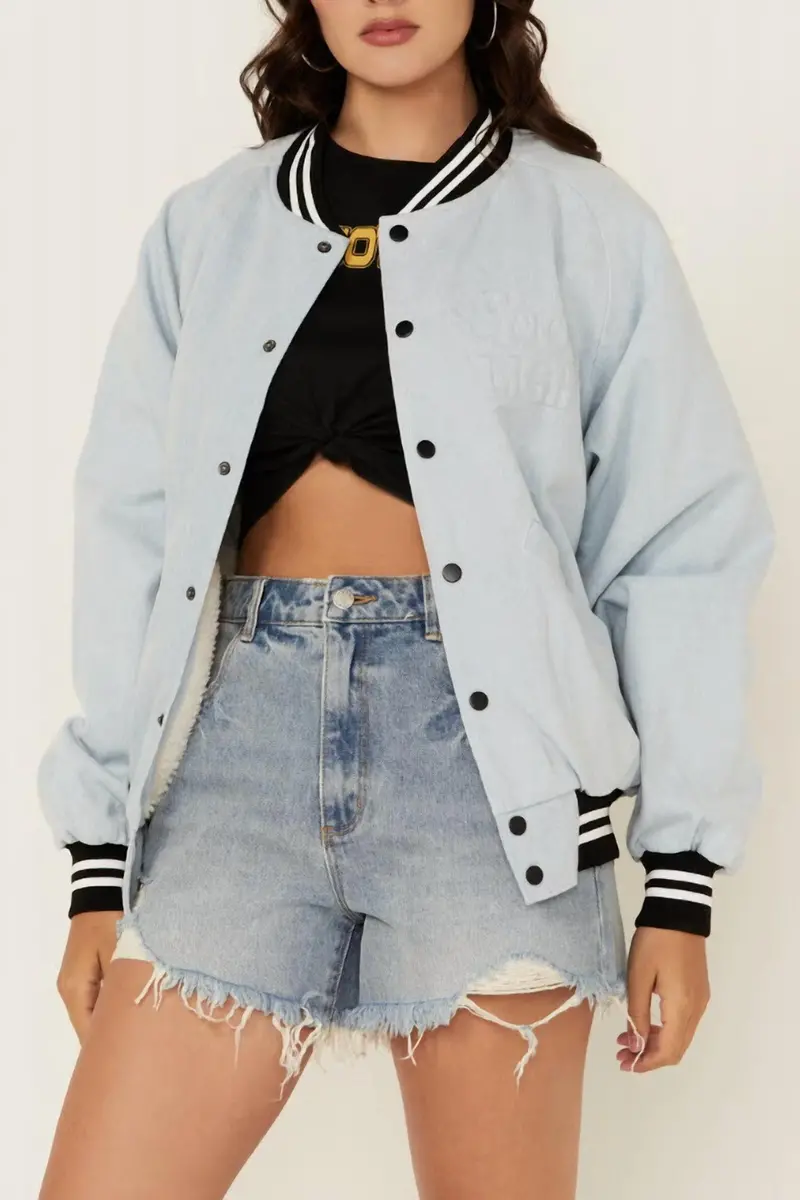 Coors Bomber Jacket In Denim 1