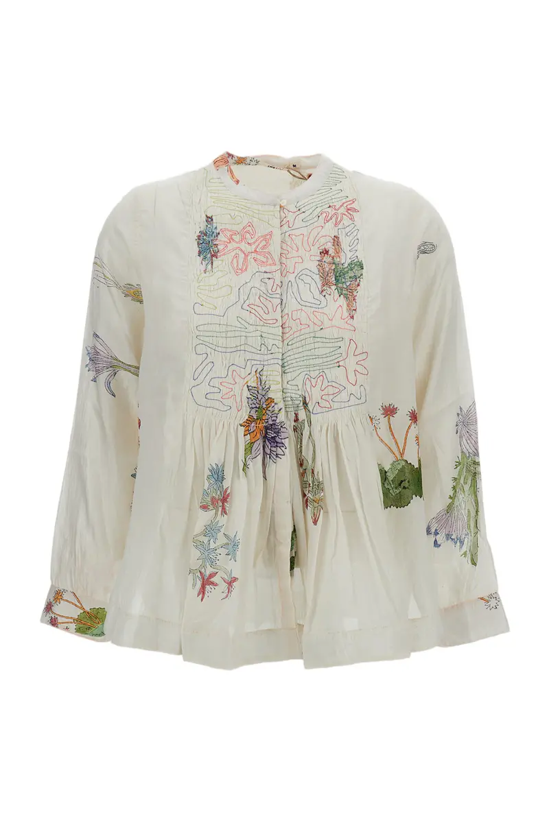 Cotton-Silk Blend Long-Sleeved Shirt 1