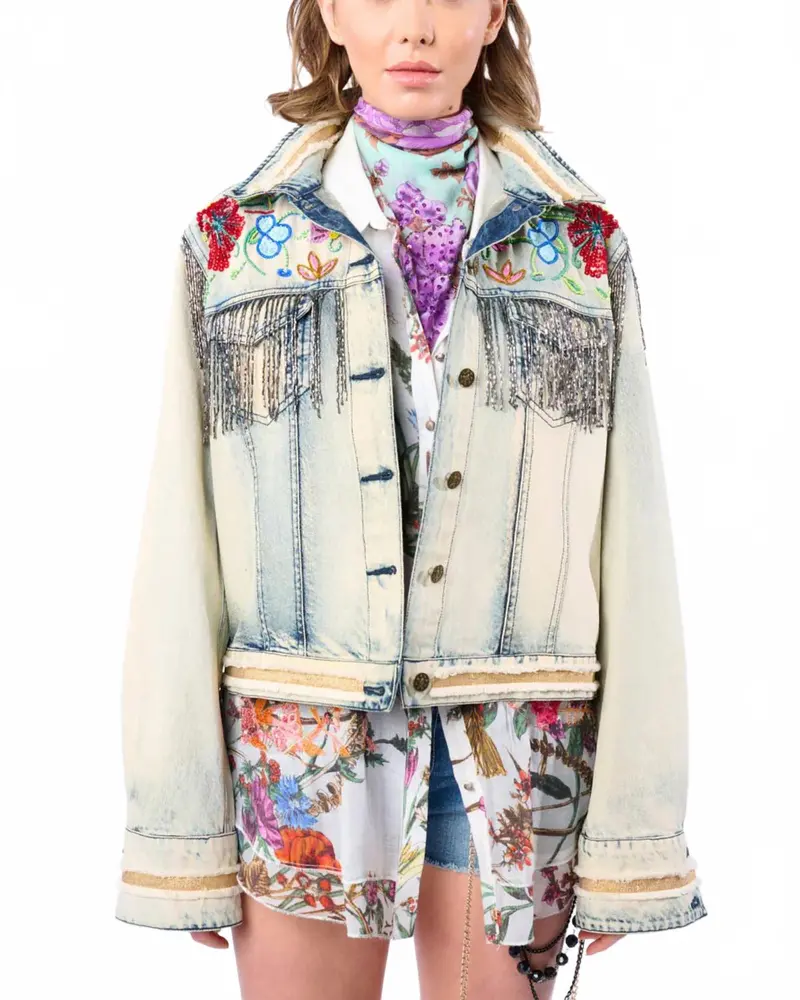 Country Queen Jacket In Washed Denim 1